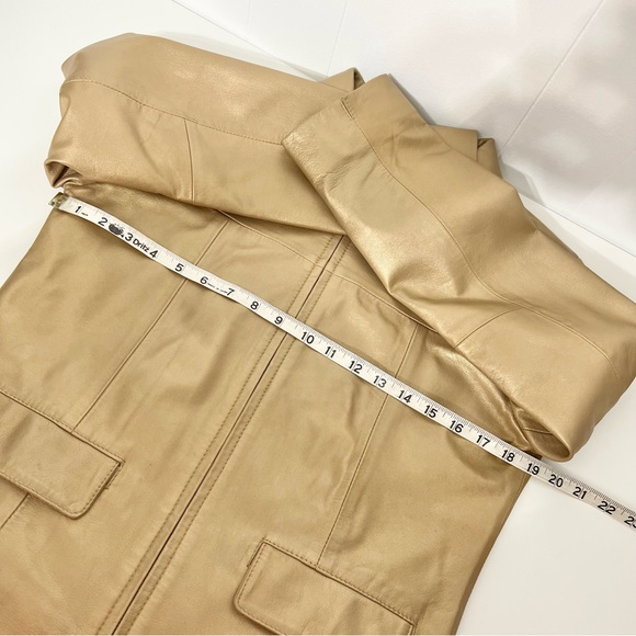 Serrano 100% Leather Gold Jacket - Picture 9 of 12